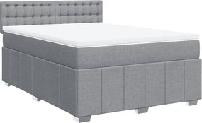 vidaXL Κρεβάτι Boxspring με Στρώμα Αν. Πράσινο 160x200εκ Υφασμάτινο