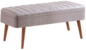 Σκαμπό Με Αποθηκευτικό Χώρο Vina 869VEL5309 110x40x46cm Walnut-Grey