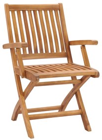 vidaXL Καρέκλες Κήπου 2 τεμ. Μασίφ Ξύλο Teak με Φωτ. Πράσινα Μαξιλάρια