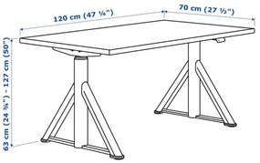 IDÅSEN γραφείο καθιστής/όρθιας θέσης 792.809.55