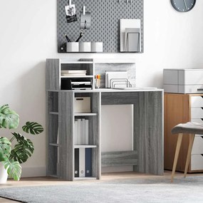 vidaXL Γραφείο Γκρίζο Σονομα 90 x 48 x 101,5 cm Επεξεργασμένο Ξύλο
