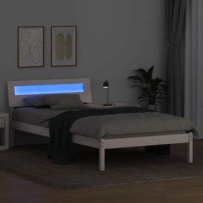 vidaXL Σκελετός Κρεβατιού Λευκό 75 x 190 cm Στερεά ξυλεία πεύκου