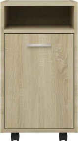 vidaXL Βοηθητ. Ντουλάπι με Τροχούς Sonoma Δρύς 33x38x60 εκ Επεξ. Ξύλο