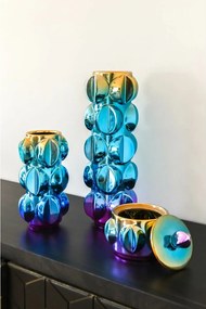 Βάζο Home ESPRIT Πολύχρωμο Πήλινα Σύγχρονη 12 x 12 x 24 cm (x2)