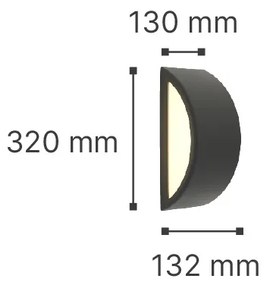 Φωτιστικό τοίχου Clear 1xΕ27 Outdoor Up-Down Wall Lamp Anthracite D32cmx13cm (80202744)