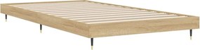 vidaXL Πλαίσιο Κρεβ. Χωρ. Στρώμα Sonoma Δρυς 90x200 εκ. Επεξ. Ξύλο