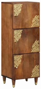 vidaXL Highboard με συρτάρι Καφέ 40 x 33.5 x 110 εκ Μασίφ ξύλο μάνγκο