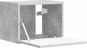 vidaXL Ντουλάπι Τηλεόρασης Τοίχου 2 pcs Σκυρόδεμα Επεξεργασμένο Ξύλο