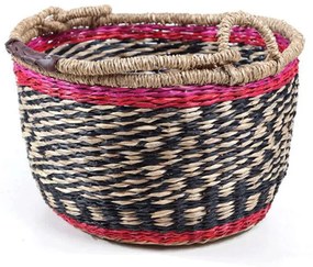 Καλάθι Διακοσμητικό Storm M 0680068 30x30x18cm Fuchsia-Multi Soulworks Seagrass