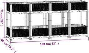 vidaXL Ζαρντινιέρα 160 x 40 x 71 εκ. από Πολυπροπυλένιο