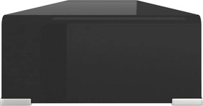 vidaXL Βάση Τηλεόρασης/Οθόνης Μαύρη 120 x 30 x 13 εκ. Γυάλινη
