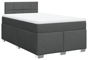 ΚΡΕΒΑΤΙ BOXSPRING ΜΕ ΣΤΡΩΜΑ ΣΚΟΥΡΟ ΓΚΡΙ 120X200 ΕΚ. ΥΦΑΣΜΑΤΙΝΟ 3288156