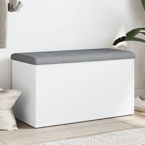 vidaXL Πάγκος Αποθήκευσης Λευκός 82x42x45 εκ. από Τεχνητό Ξύλο