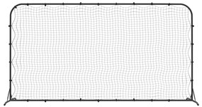 vidaXL Δίχτυ Ποδοσφαίρου Μαύρο 366 x 90 x 183 εκ. από Πολυεστέρα
