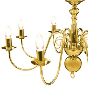 vidaXL Πολυέλαιος Χρυσός 8 x E14 Λαμπτήρες