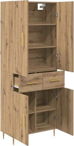 vidaXL Highboard Artisan Oak 69,5 x 34 x 180 εκ. Επεξεργασμένο ξύλο