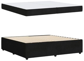 vidaXL Σκελετός κρεβατιού με στρώμα Μαύρο 200 x 200 cm Βελούδο