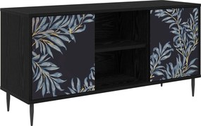 vidaXL Ντουλάπι TV DOKKUM 102 x 33 x 51 εκ Μαύρη Δρυς
