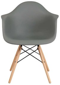 Καρέκλα Casual 65x64x79cm Grey Σετ 4τμχ Metal, Plastic
