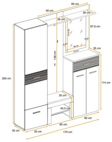 Swap XIX Σύνθεση Καφέ δρυς 280x180x40