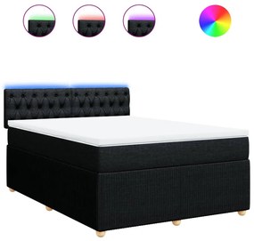 ΚΡΕΒΑΤΙ BOXSPRING ΜΕ ΣΤΡΩΜΑ ΜΑΥΡΟ 160X200 ΕΚ. ΥΦΑΣΜΑΤΙΝΟ 3289816