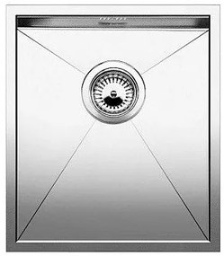 Blanco Zerox 340-U Inox Λείος Νεροχύτης Υποκαθήμενος με 1 Γούρνα 38x44 cm