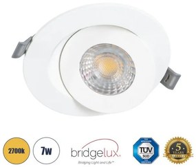 Χωνευτό LED Κινούμενο Spot Downlight Θερμό Λευκό / Λευκό LEXIS JOINT 60991 Globostar 60991 Λευκό