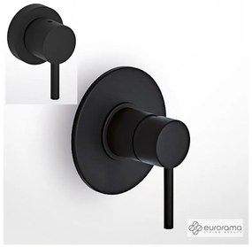 Eurorama TONDA Μίκτης εντοιχισμού &amp; εκτροπέας περιστροφικός 3 εξόδων Black Matt