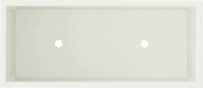 vidaXL Υψωμένη Γλάστρα Κήπου Λευκό 60 x 26 x 48 εκ Ατσάλι