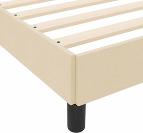 vidaXL Κρεβάτι με ελατήρια με στρώμα Κρεμ 200 x 200 cm ύφασμα
