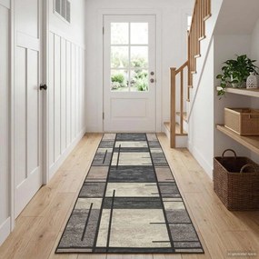 vidaXL Χαλί Runner LESAKA Καφέ 80 x 150 cm Διαμαντένιο βελούδο