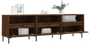 vidaXL Έπιπλο Τηλεόρασης Καφέ Δρυς 150x30x44,5 εκ. Επεξεργασμένο Ξύλο