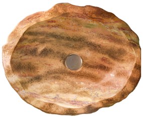 Sanitec Petra 286 Νιπτήρας Πέτρινος Επικαθήμενος 39x14cm Beige Rosso