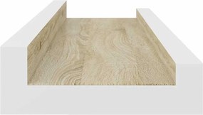 vidaXL Ράφια Τοίχου 2 τεμ. Λευκό και Sonoma Δρυς 40 x 9 x 3 εκ.