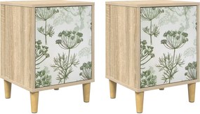 vidaXL Κομοδίνο GOTHA 2 τμχ. Sonoma Δρυς 36 x 33 x 50 εκ.