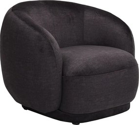 Πολυθρόνα Freya pakoworld ύφασμα σε ανθρακί απόχρωση 93x87x76εκ