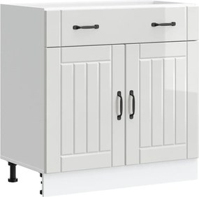 vidaXL ντουλάπι βάσης κουζίνας Lucca Λευκό Υψηλής στιλπνότητας