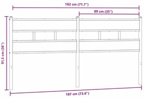 vidaXL Κεφαλάρι Καπνιστή Δρυς 180 εκ. Σιδερένιο/Επεξεργασμένο Ξύλο