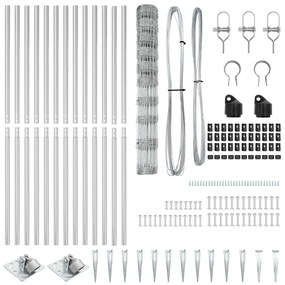 vidaXL Στύλος Περιφράξεων Γαλβανισμένο 50 x 1,2 m Ατσάλι