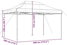 ΤΕΝΤΑ ΕΚΔΗΛΩΣΕΩΝ ΠΤΥΣΣΟΜΕΝΗ POP-UP TAUPE 440X292X315 ΕΚ. 4004962