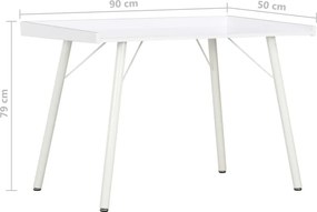 vidaXL Γραφείο Λευκό 90 x 50 x 79 εκ.
