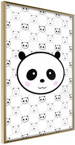 Αφίσα - Panda and Friends - 40x60 - Χρυσό - Χωρίς πασπαρτού