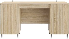 vidaXL Γραφείο Sonoma Δρυς 142,5 x 50 x 75 εκ. Επεξεργασμένο Ξύλο