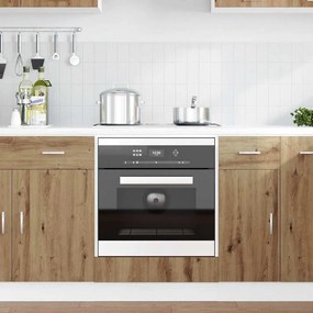 vidaXL Ντουλάπι φούρνου με αποθήκευση artisan δρυς 60 x 46 x 81.5 εκ