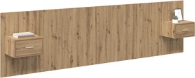 vidaXL Κεφαλή κρεβατιού με κομοδίνο 3 pcs Artisan Oak