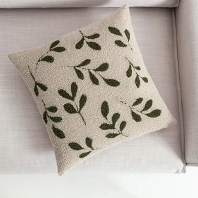 Μαξιλαροθήκη 43x43 GOFIS HOME  Herbal Μπεζ/Pine Green 705/ 06