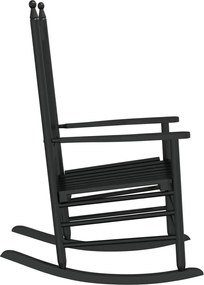 vidaXL Πολυθρόνες Κουνιστές Καμπυλ. Καθίσματα 2 τεμ Μαύρες Μασίφ Λεύκα