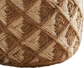 Σκαμπό Yton Inart μπεζ 100% γιούτα 40x40x40εκ