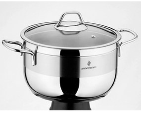 Κατσαρόλα Με Γυάλινο Καπάκι 22X12Cm YMS00200122 - 4Lt Soft Inox Max Home 22cm Stainless Steel