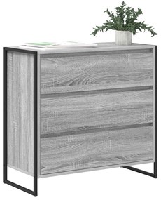 vidaXL Πλαϊνό γραφείο με συρτάρι Γκρίζο Σονομα 79 x 36 x 75.5 εκ.